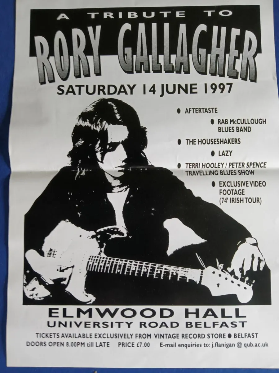 1997 Rory Gallagher Memorial Concert Poster - Image 1