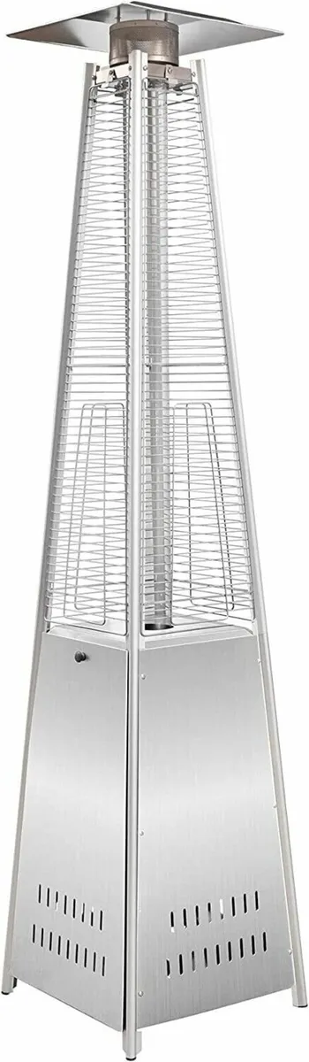 13kW Gas Patio Heater Stainless Steel Pyramid - Image 3