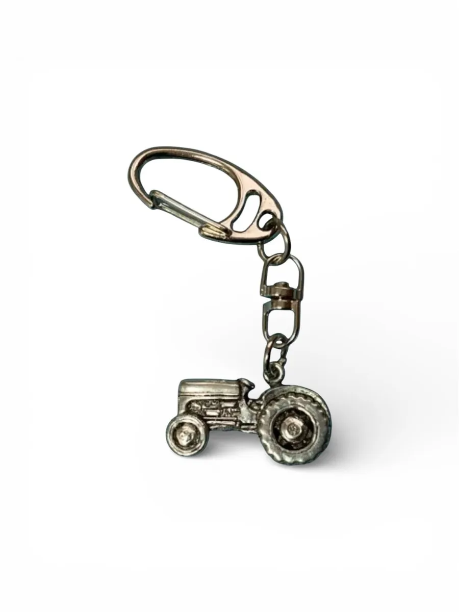 Tractor Keyring Silver Pewter Key Ring NEW - Image 2
