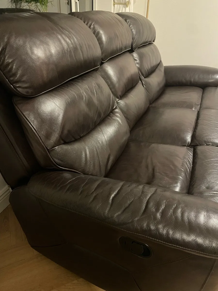 Leather Recliner Couch - Image 4