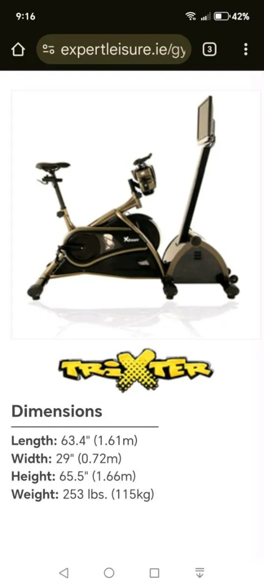 Trixter X Dream Interactive Exercise Bike - Image 1