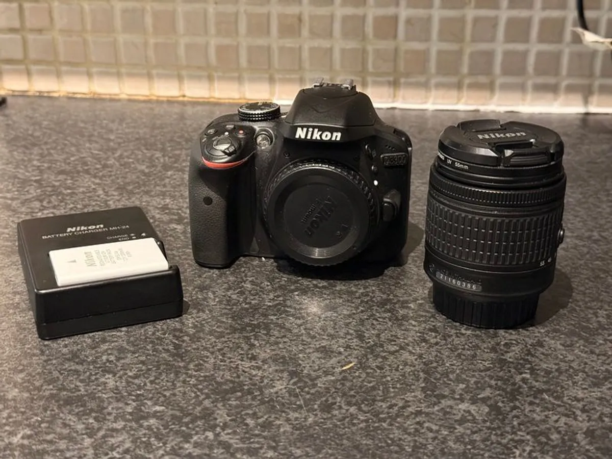 Nikon D3300 DSLR + 18-55mm Kit Lens + Charger + Battery - Image 1