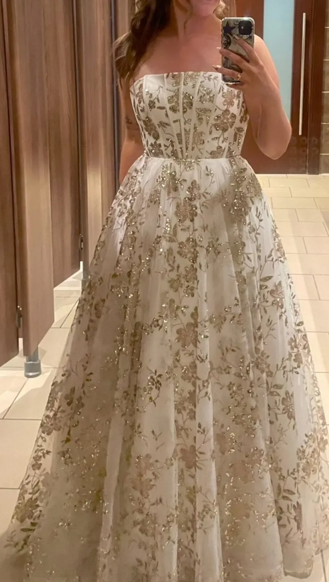 Obsession Showroom Keelan White Debs Dress - Image 1