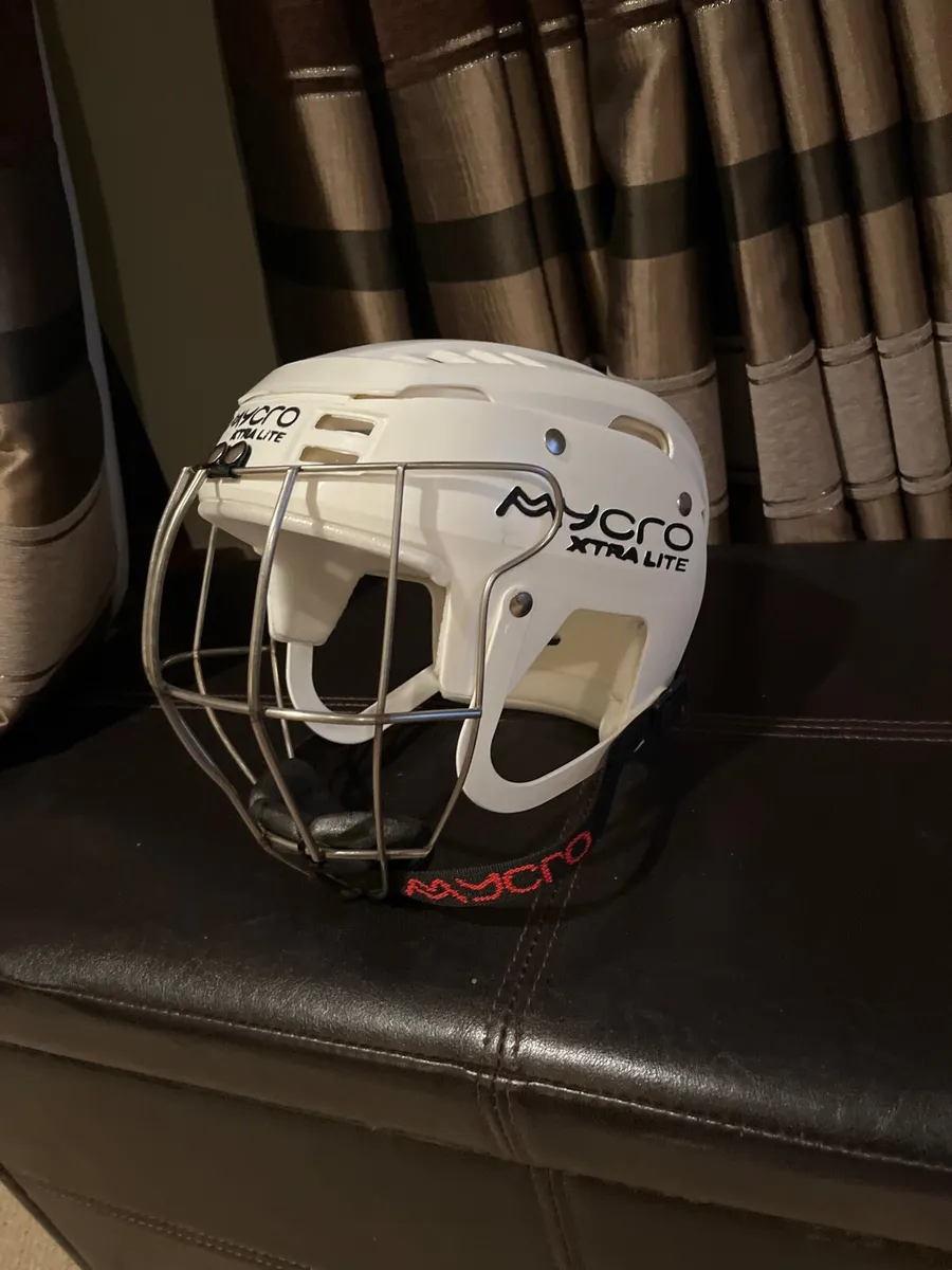 White mycro hurling helmet brand new - Image 1