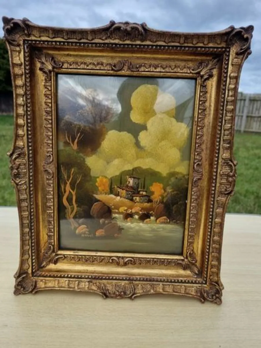 Old picture in a gold frame - Image 1