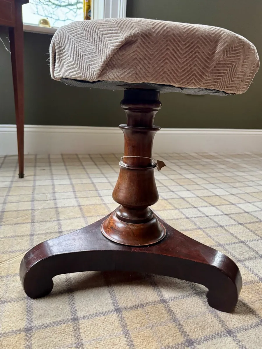Antique Revolving Piano Stool - Image 2