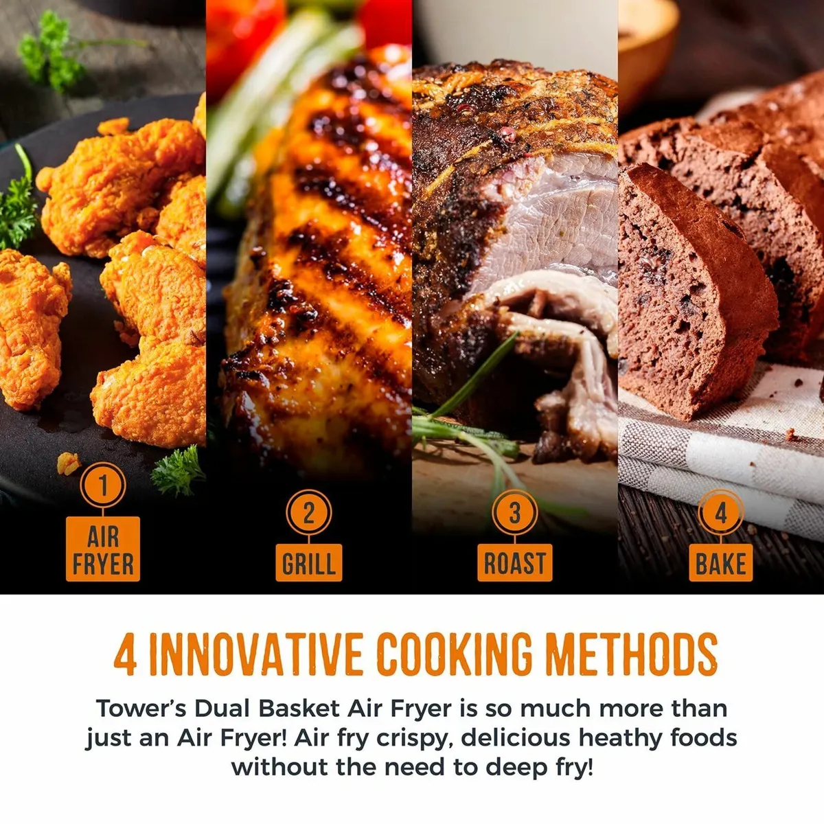 T17100 Vortx Vizion 9L Dual Basket Air Fryer with - Image 3