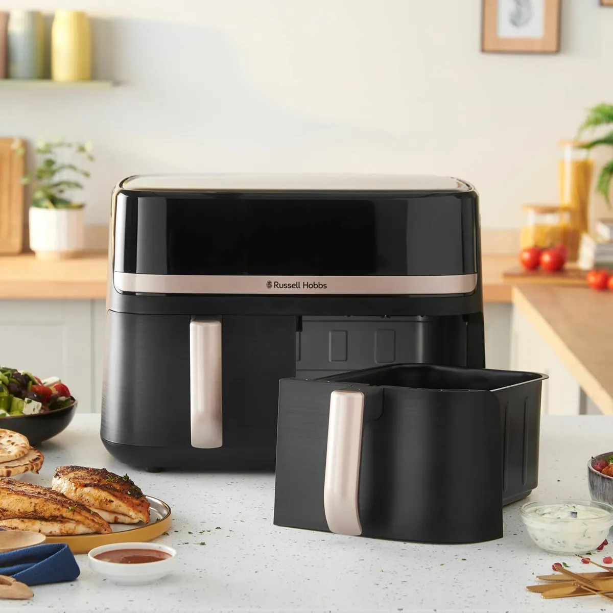 Dual Air Fryer 9L Rapid Airfryer Basket/Zone - Image 3