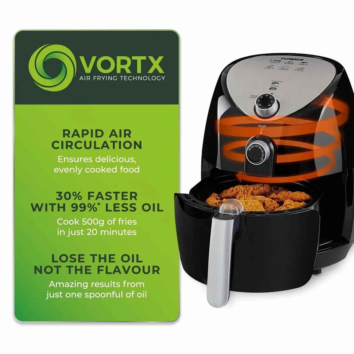 T17021 Family Size Air Fryer with Rapid Circulatio - Image 3