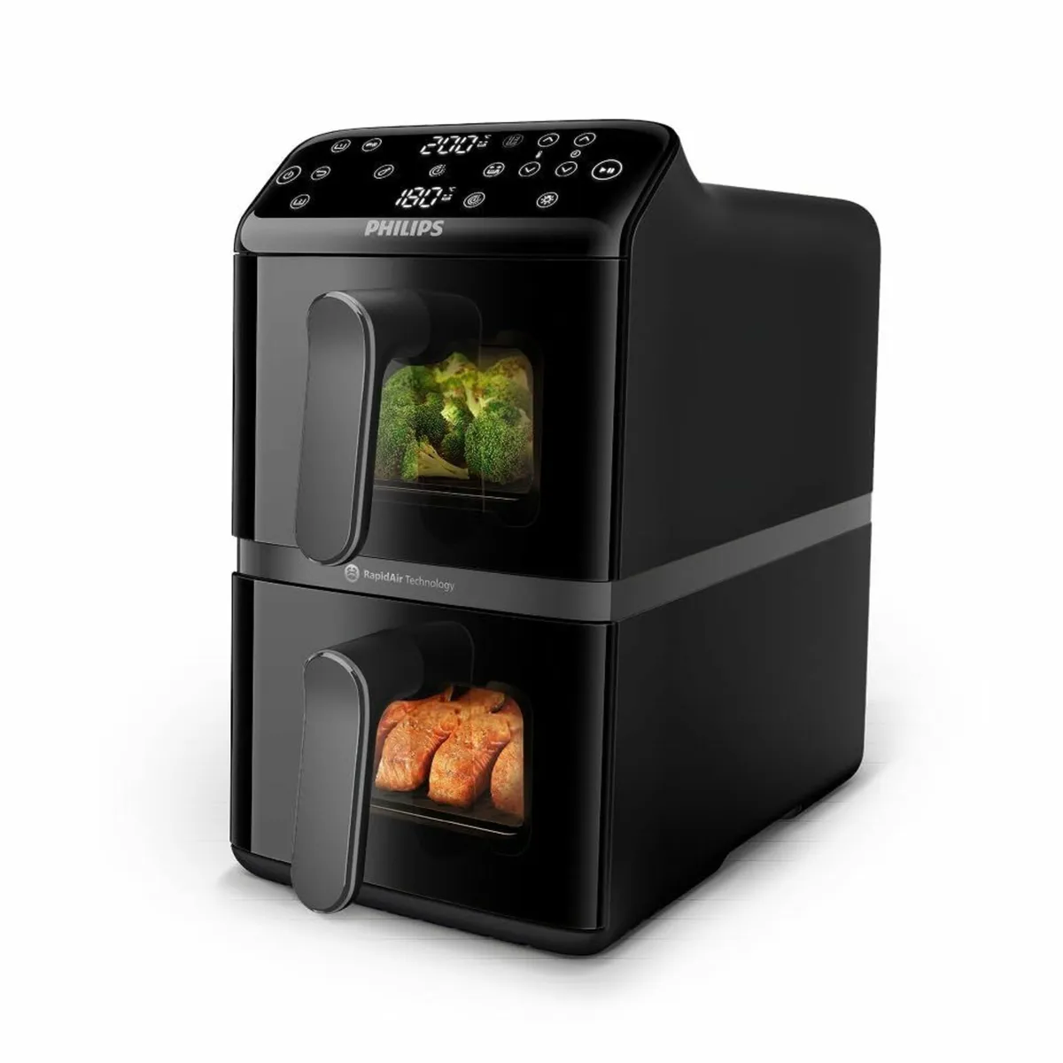 4000 Series Stacked Dual Basket Airfryer 10L – - Image 3