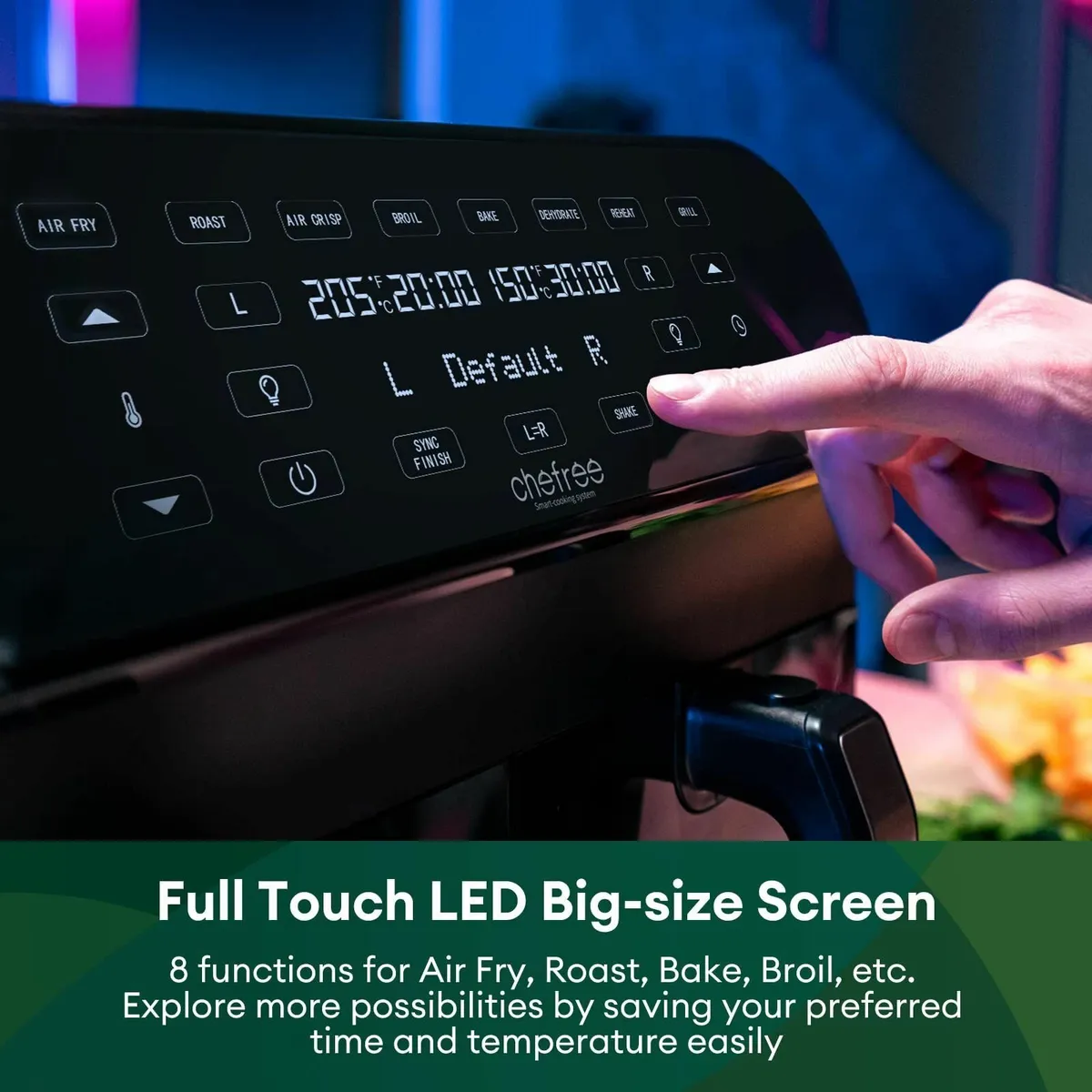 Dual Air Fryer 8L Family Sized 2 Nonstick Viewing - Image 4