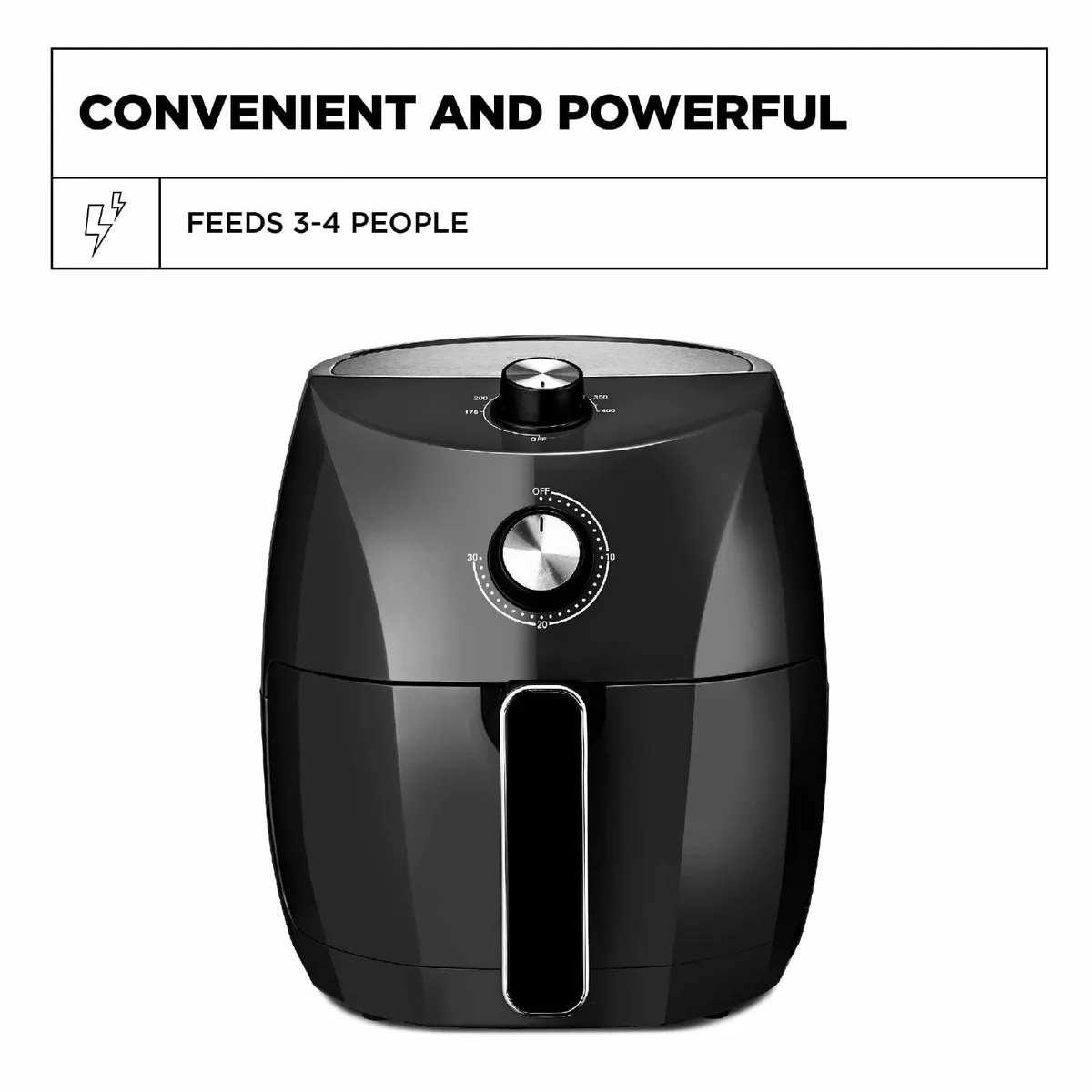 3.5 L Manual Air Fryer Faster Pre-Heat No-Oil - Image 2