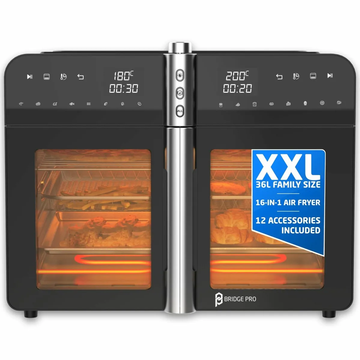 36 Litre Air Fryer Oven with French Doors and - Image 1