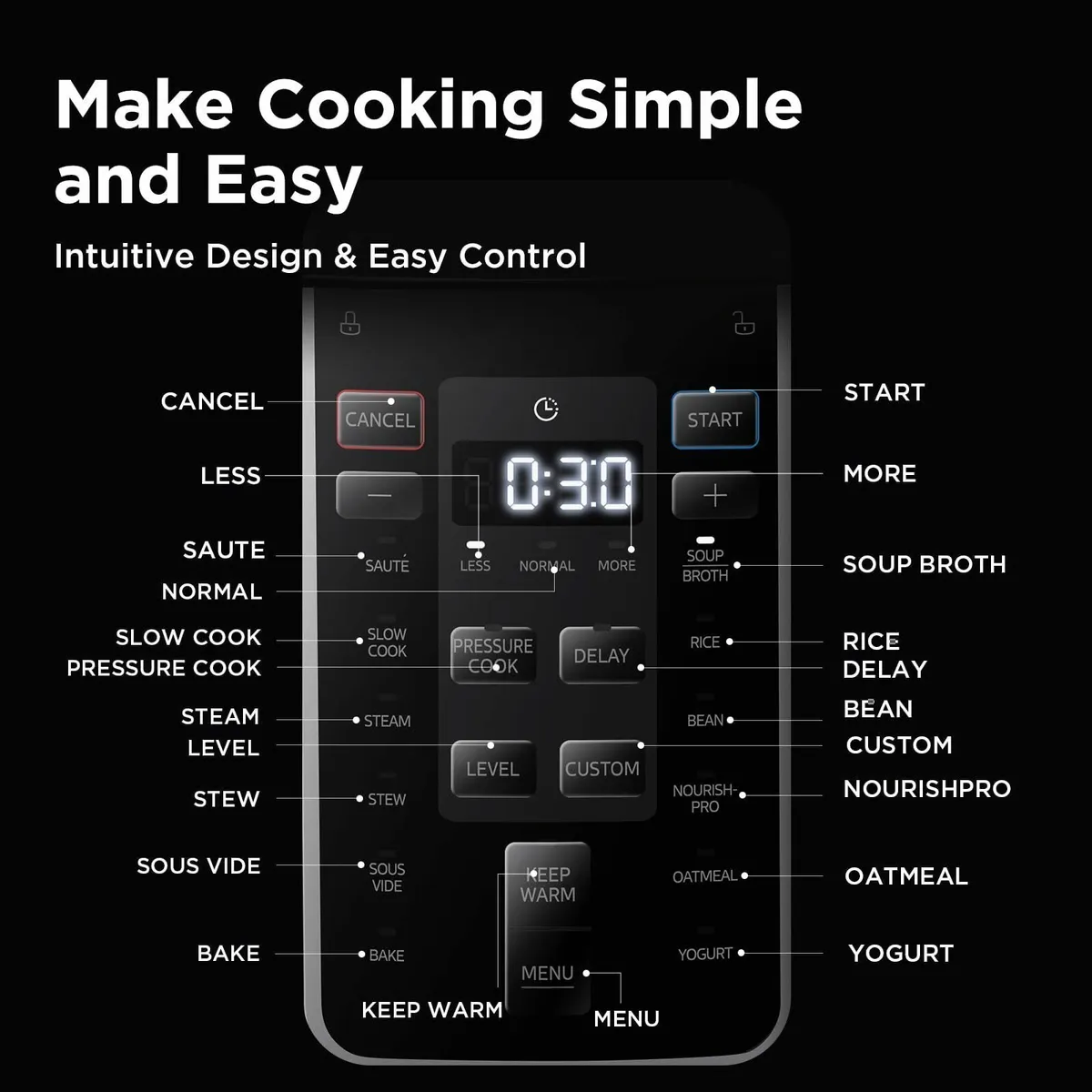 Pressure Cooker 6L 70% Faster 13 Presets Recipes - Image 4