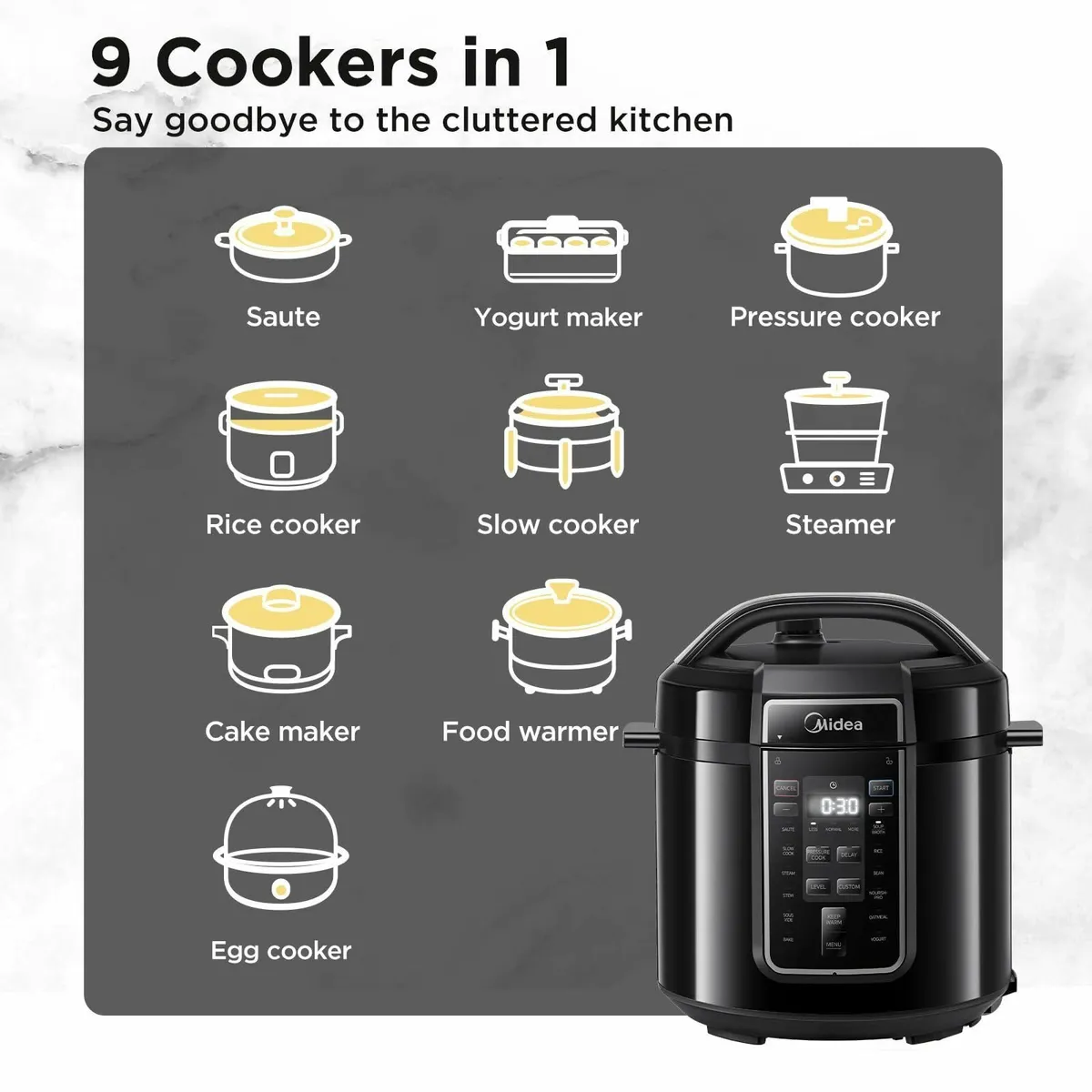 Pressure Cooker 6L 70% Faster 13 Presets Recipes - Image 3