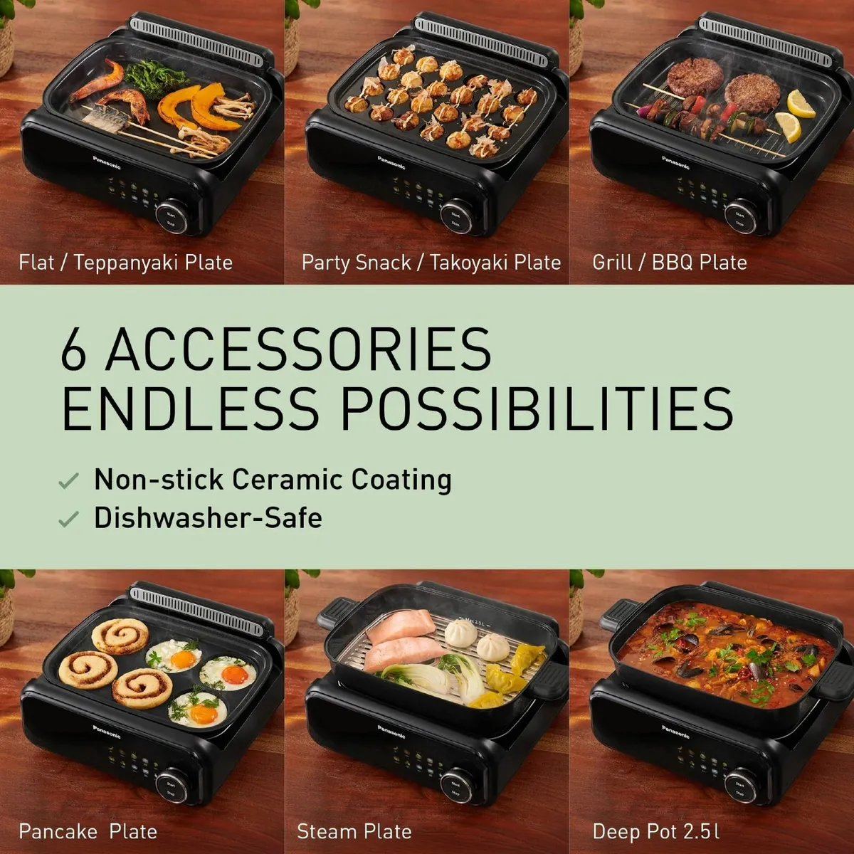 NF-GM600 6-in-1 Space saving Electric Multi - Image 4