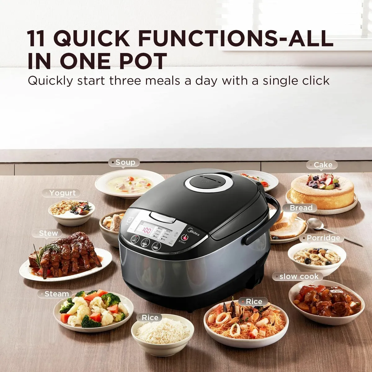 Multifunctional Rice Cooker With Steamer (10 cup - Image 3