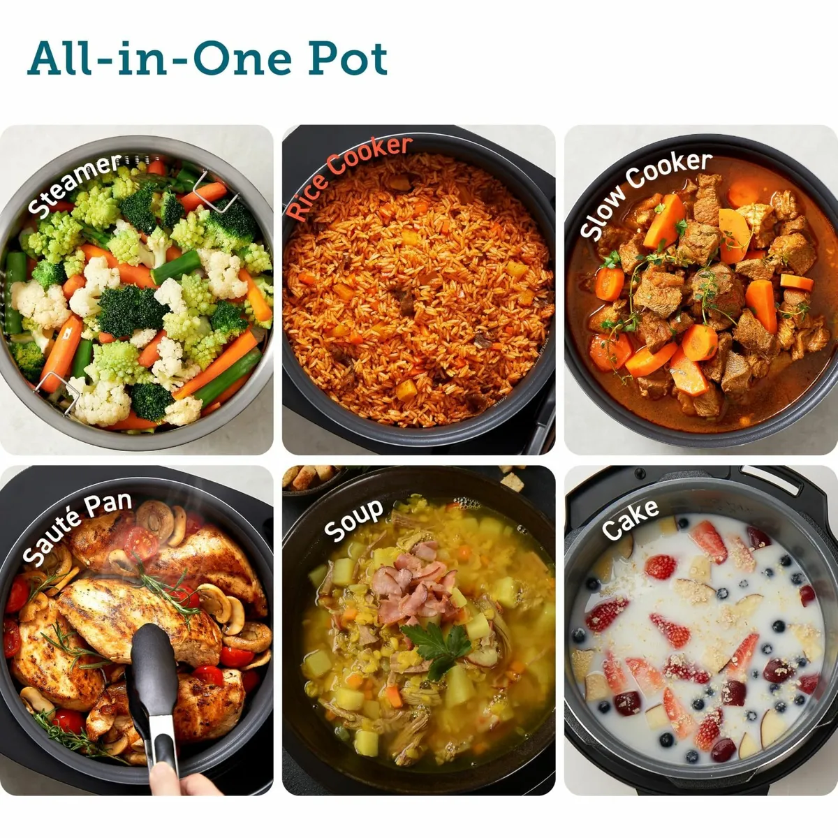 Rice Cooker Slow Steamer with Ceramic Coated - Image 2