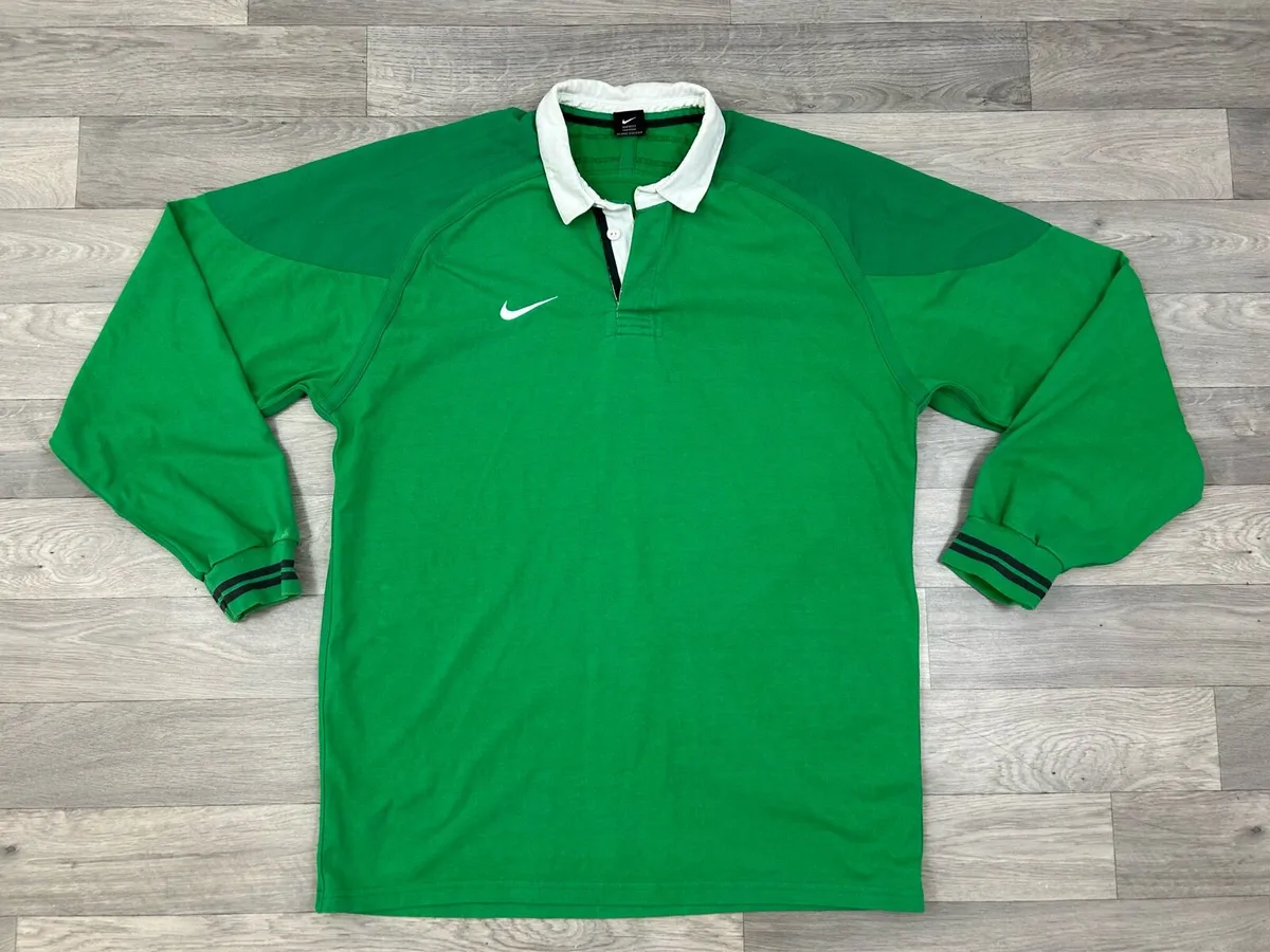 Vintage 90s Nike Rugby Jersey Shirt Ireland Style - Image 1