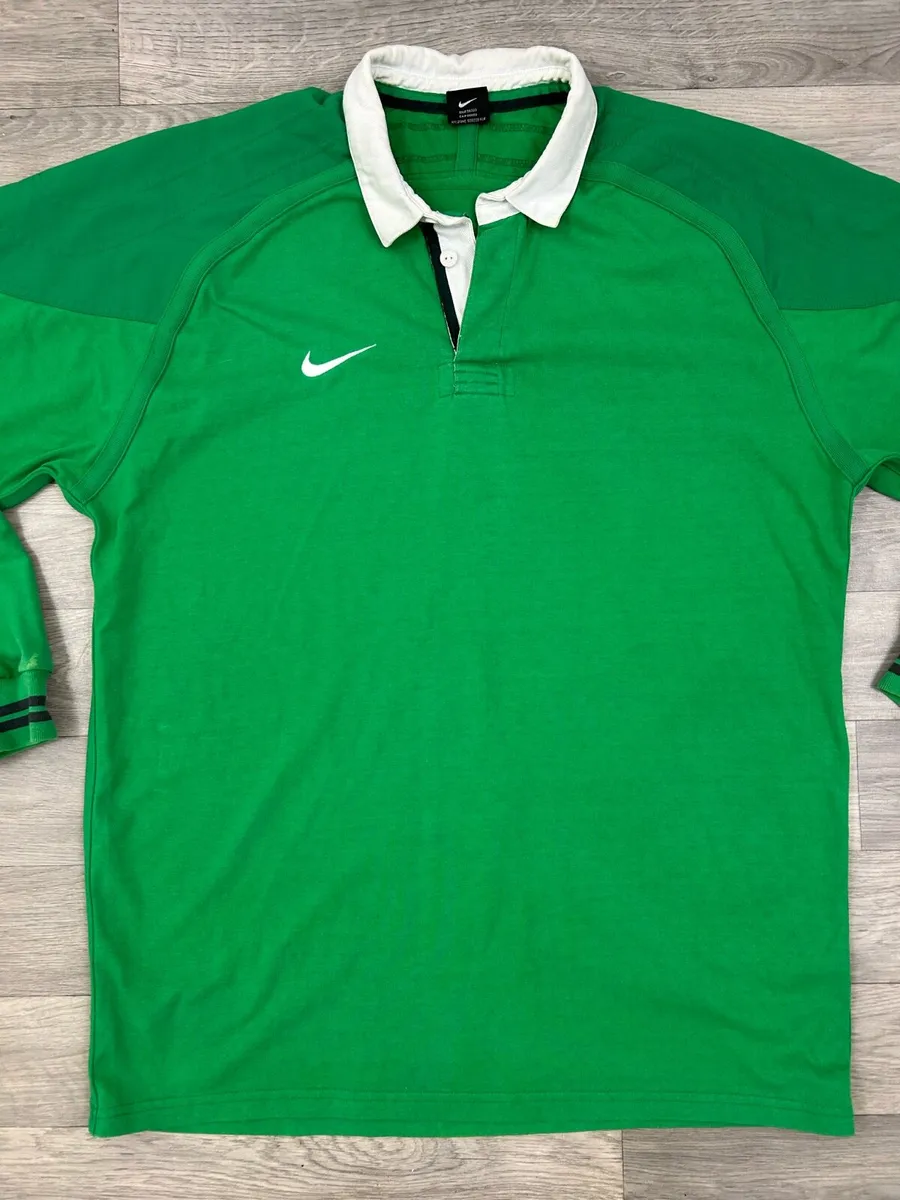 Vintage 90s Nike Rugby Jersey Shirt Ireland Style - Image 2