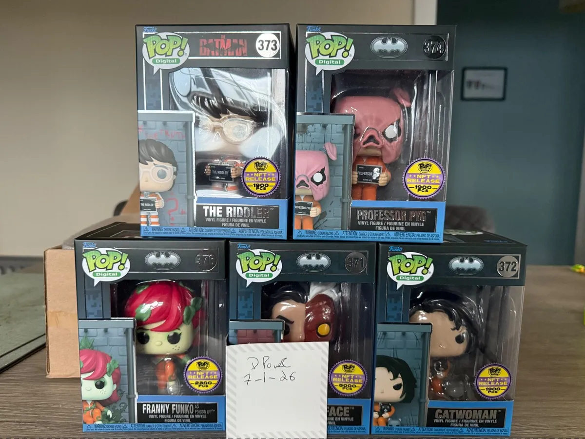 Extremely limited digital NFT Funko pops from DC