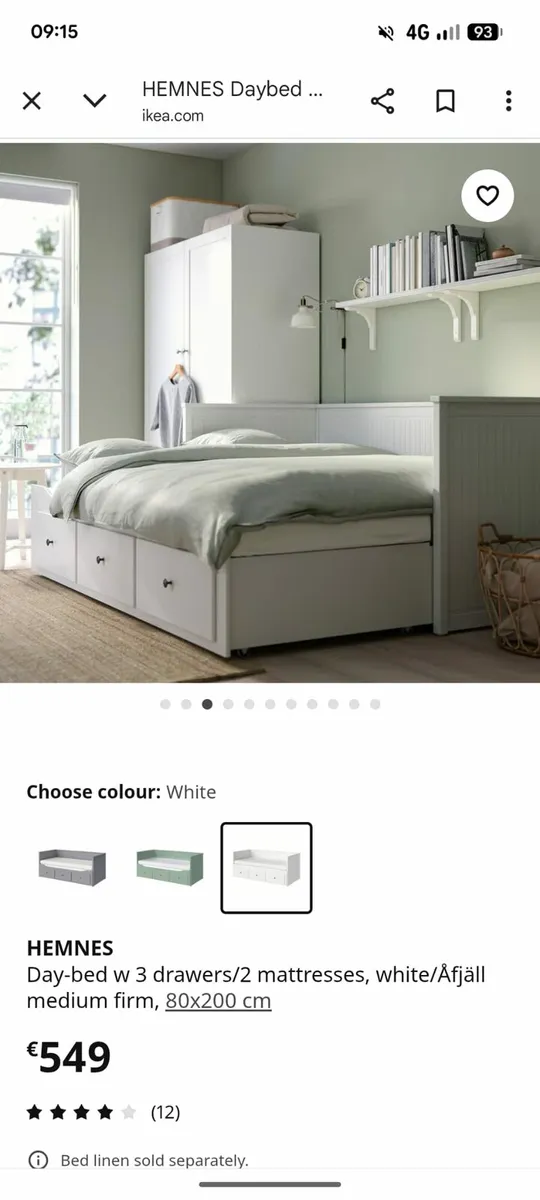 HEMNES
Day-bed with 3 drawers/2 mattresses - Image 3
