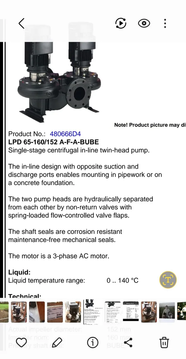 Single-stage centrifugal in-line twin-head pump - Image 2