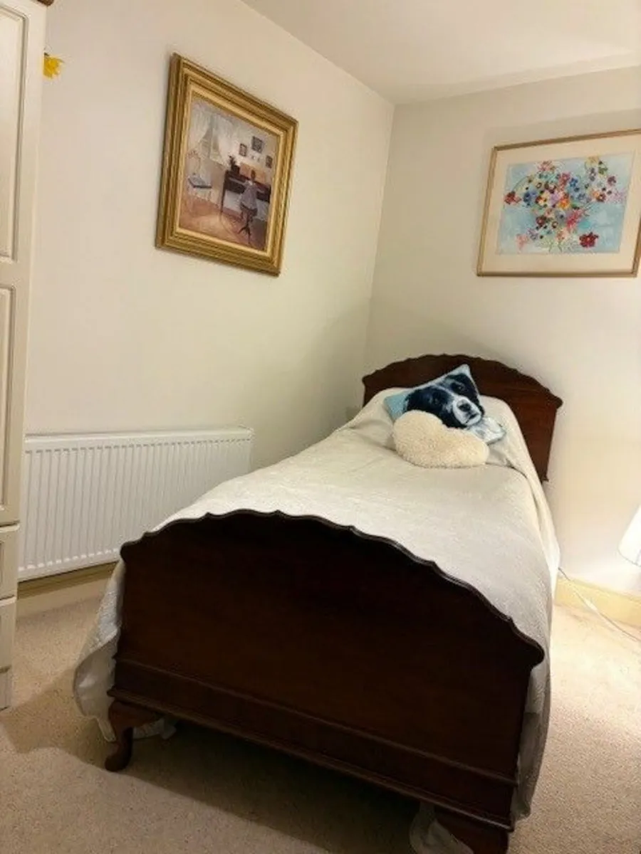 Vintage Mahogany Single Bed - Image 3