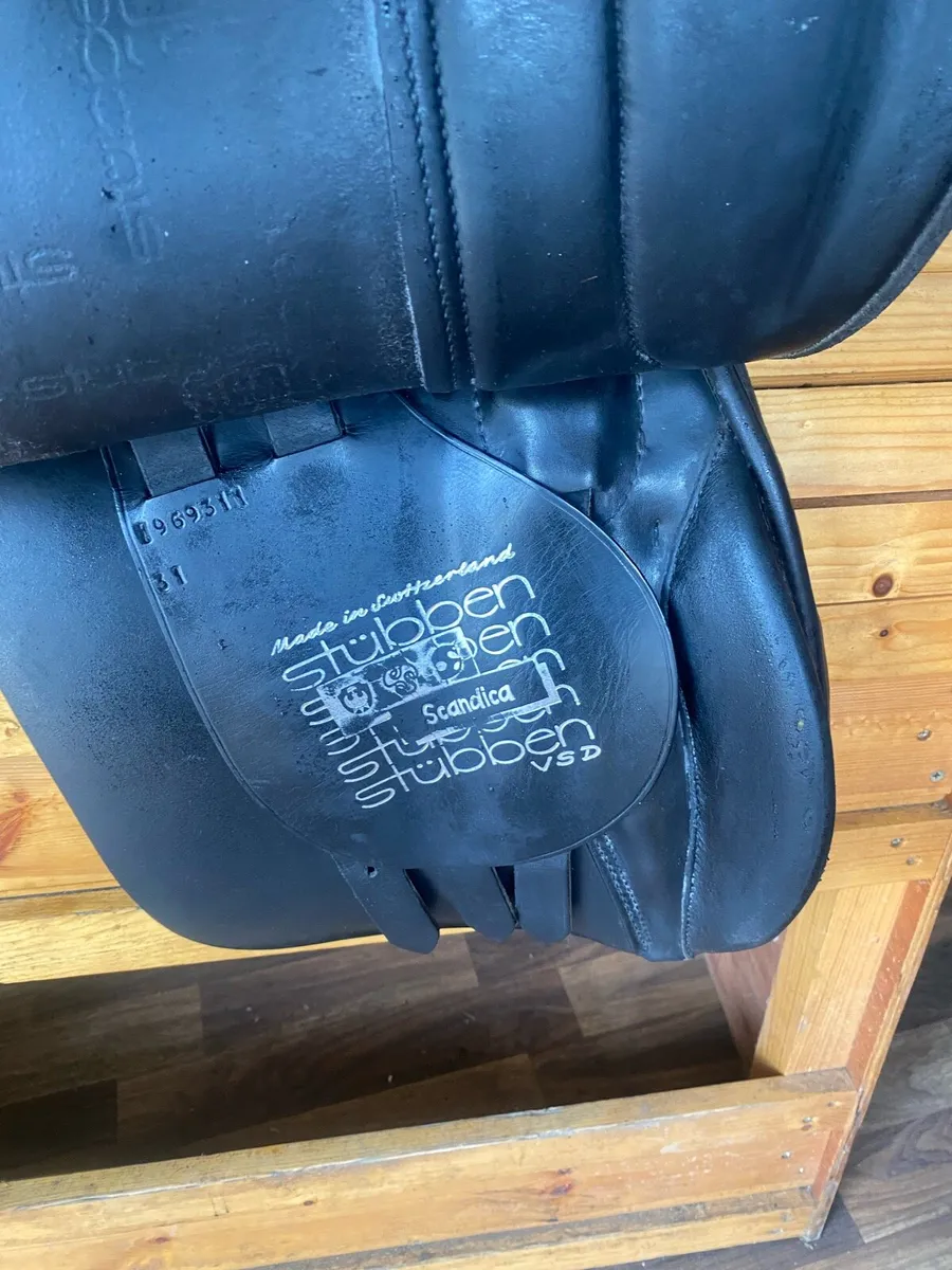 18” Stubben medium wide Leather saddle - Image 4