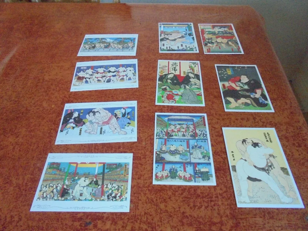 Japanese Suomo Wrestling Post Cards x 10 for Sale - Image 4
