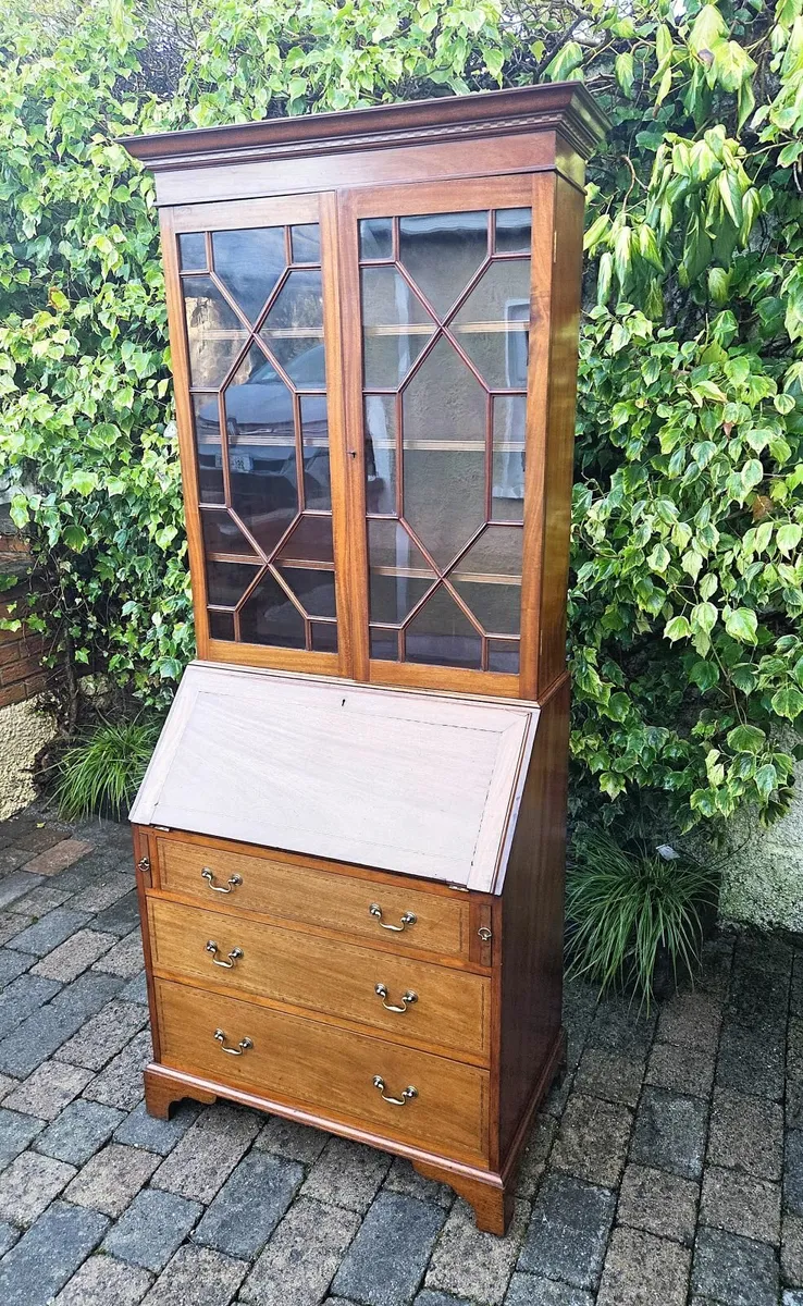 Edwardian Bureau Bookcase- Circa 1905 - Image 1
