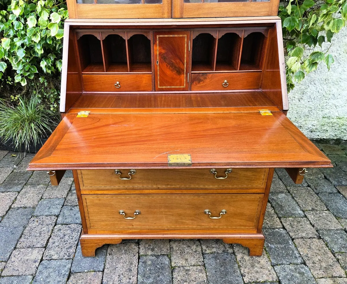 Edwardian Bureau Bookcase- Circa 1905 - Image 4