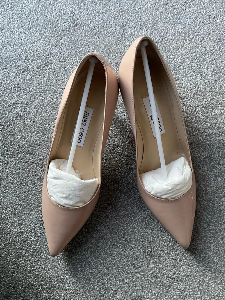 Jimmy Choo low heels in powder pink leather 37,5 - Image 1