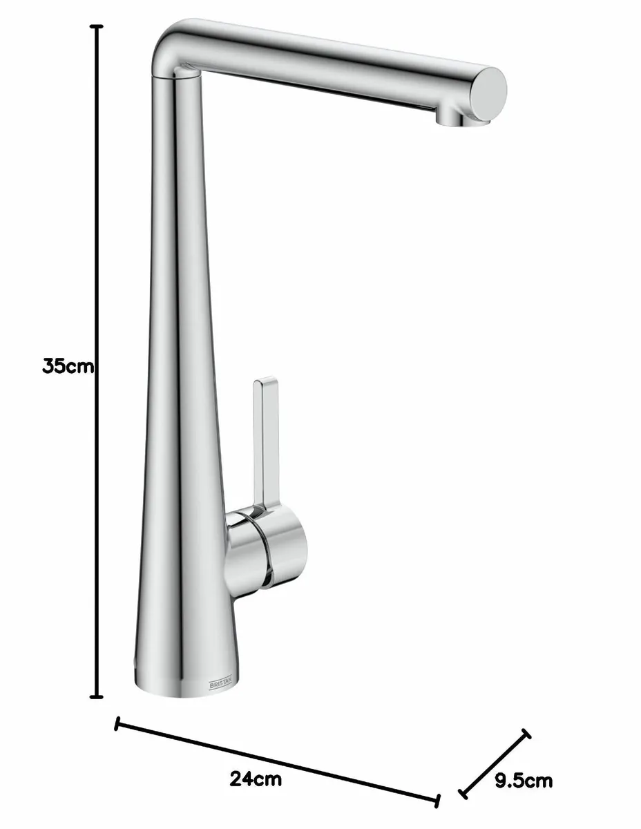 Pine Easyfit Kitchen Sink Mixer Chrome Tap - Image 3
