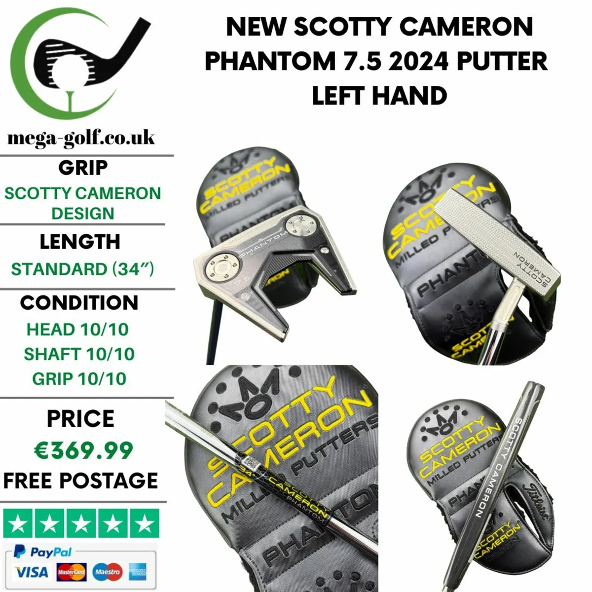 New Scotty Cameron Phantom 7.5 2024 Putter / 34″ - Image 1