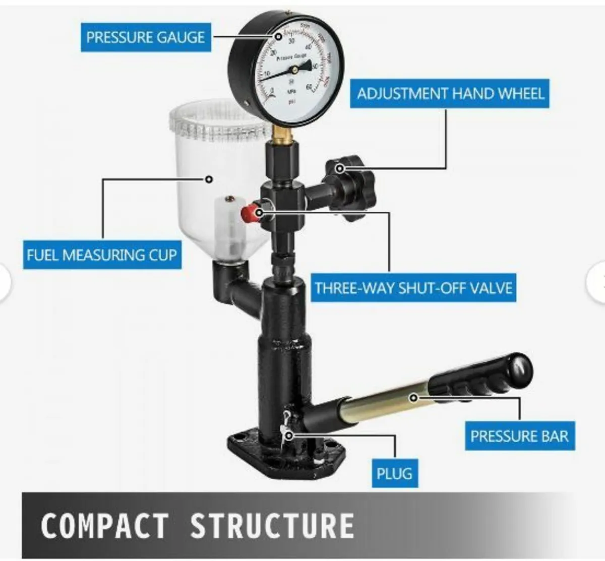 600 Bar Injector Tester 0.8L Fuel Pressure - Image 4