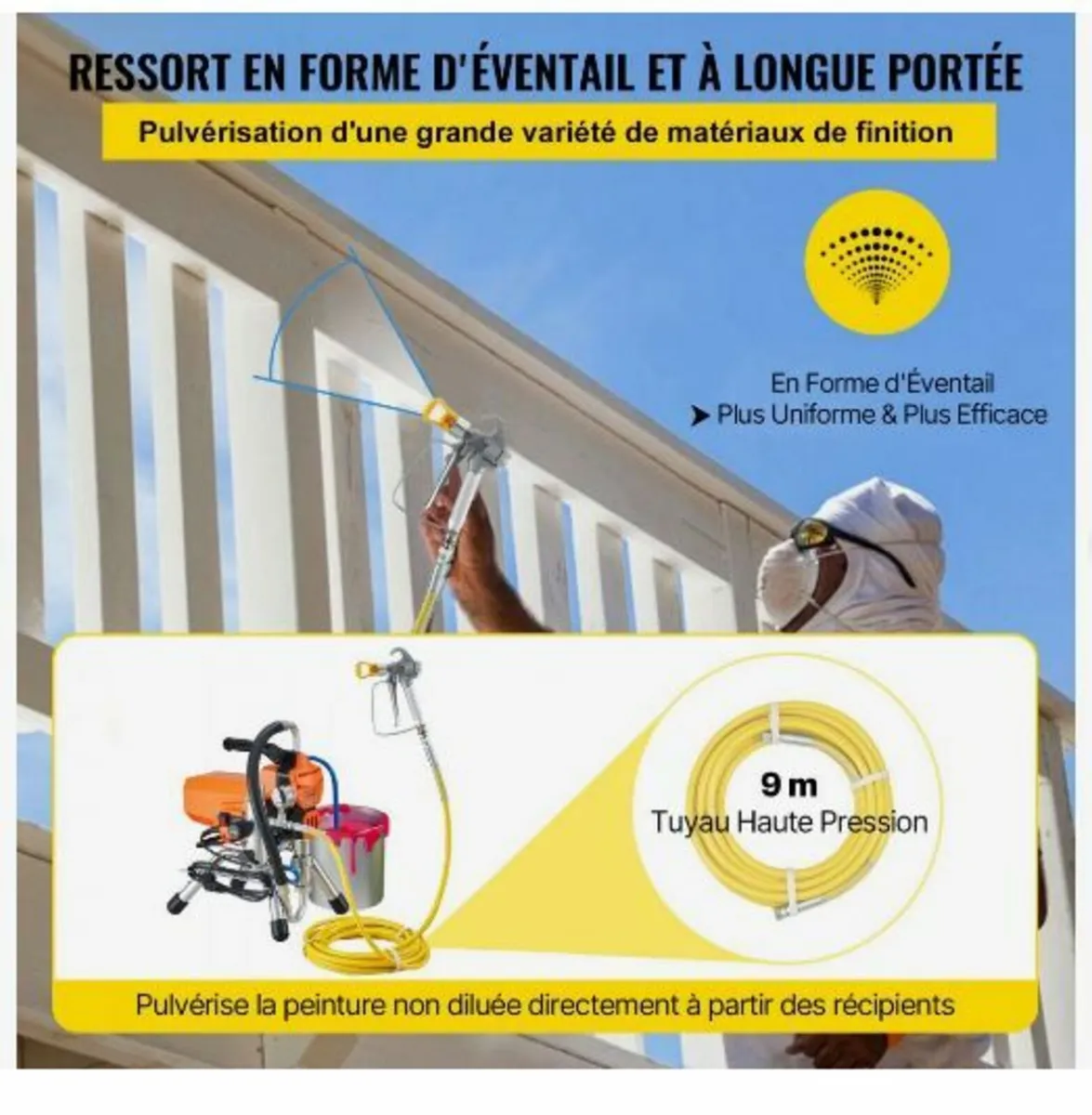 Airless Paint Sprayer with High Pressure Hose - Image 2