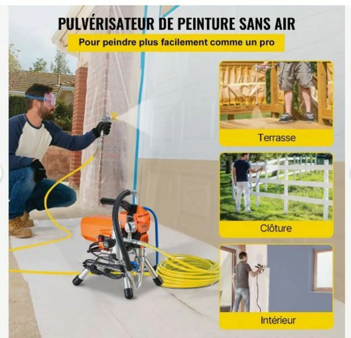 Airless Paint Sprayer with High Pressure Hose - Image 3