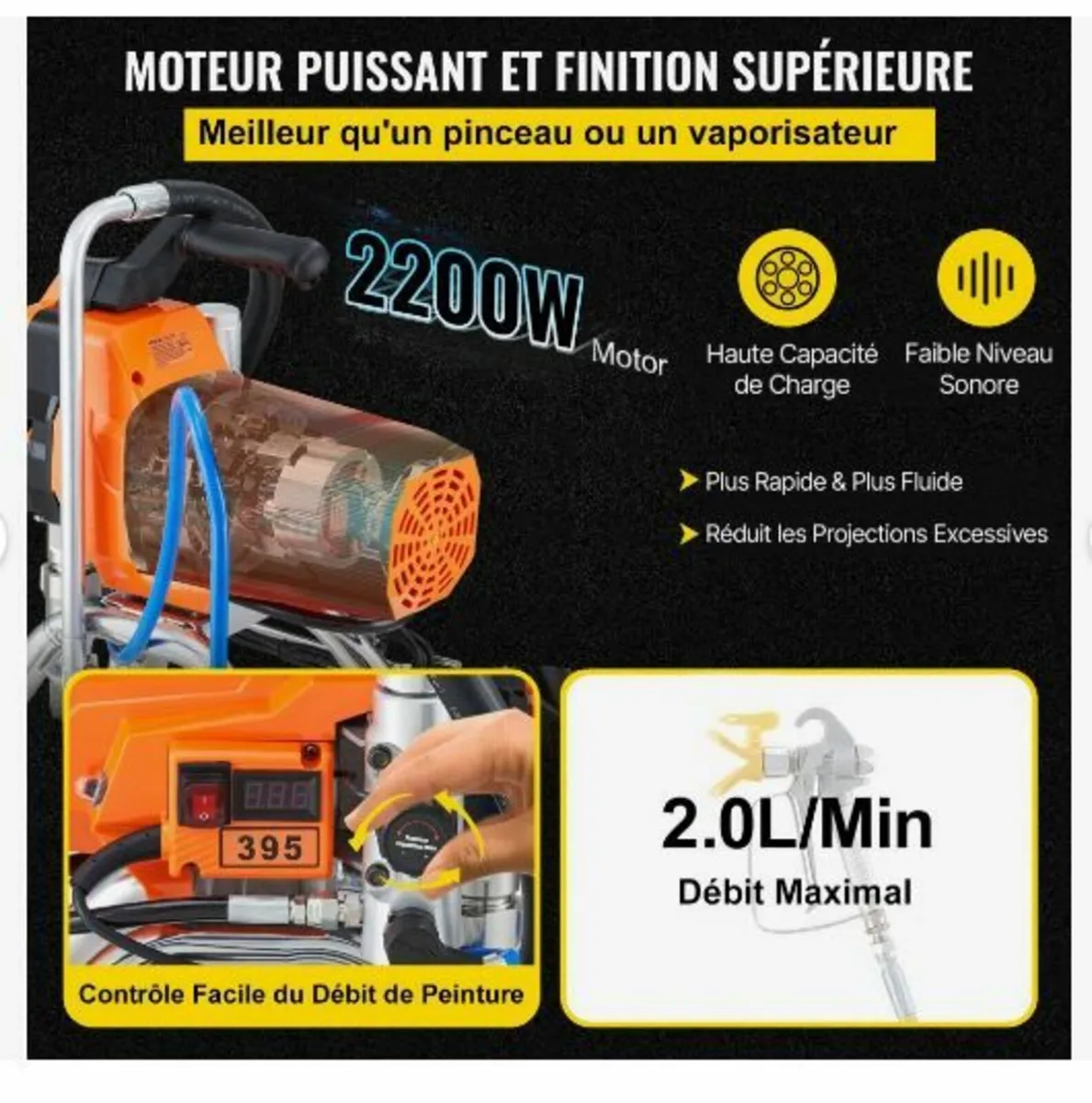 Airless Paint Sprayer with High Pressure Hose - Image 4