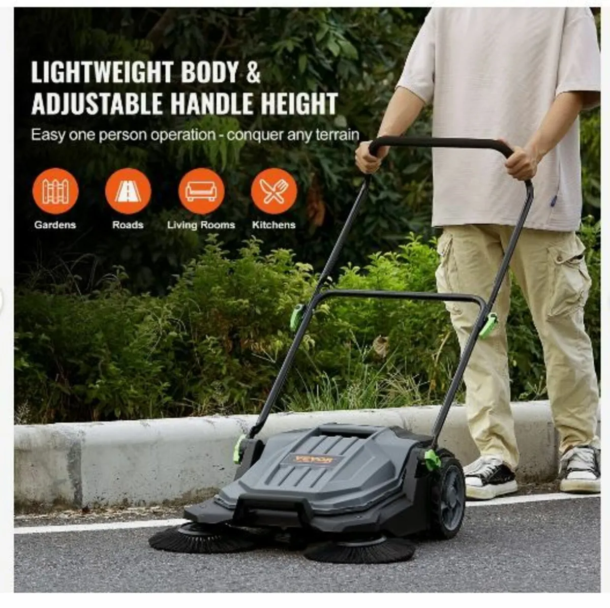 Walk-behind Hand Push Floor Sweeper - Image 3