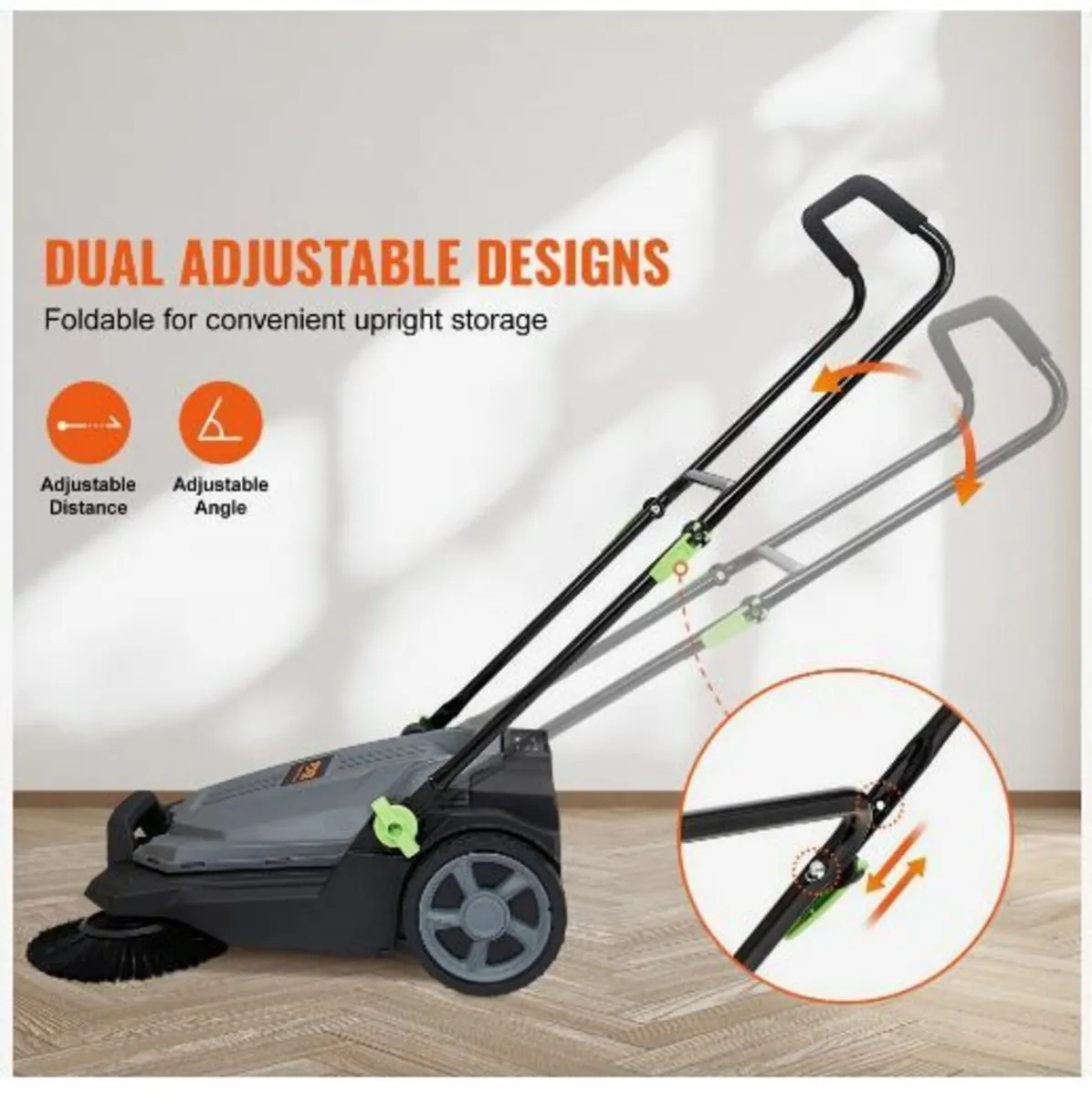 Walk-behind Hand Push Floor Sweeper - Image 4