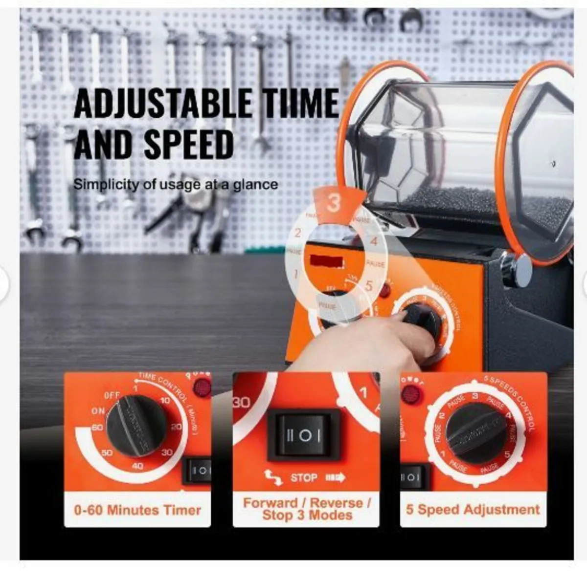 3kg Rotary Tumbler Surface Polisher Jewelry - Image 2