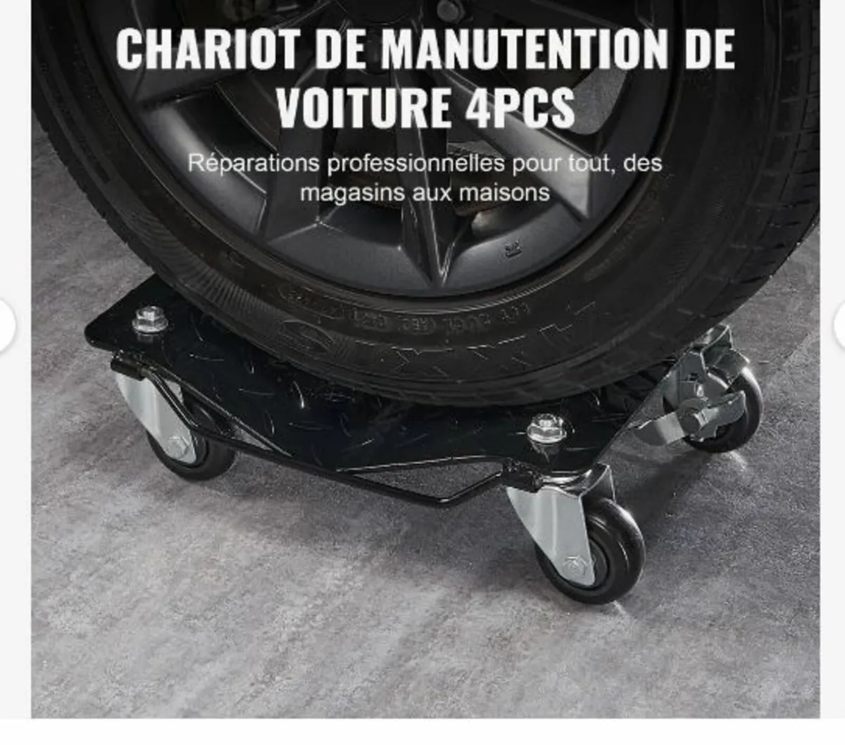 Car Dolly Wheel Tire Dolly 4 PCS Heavy Duty - Image 3