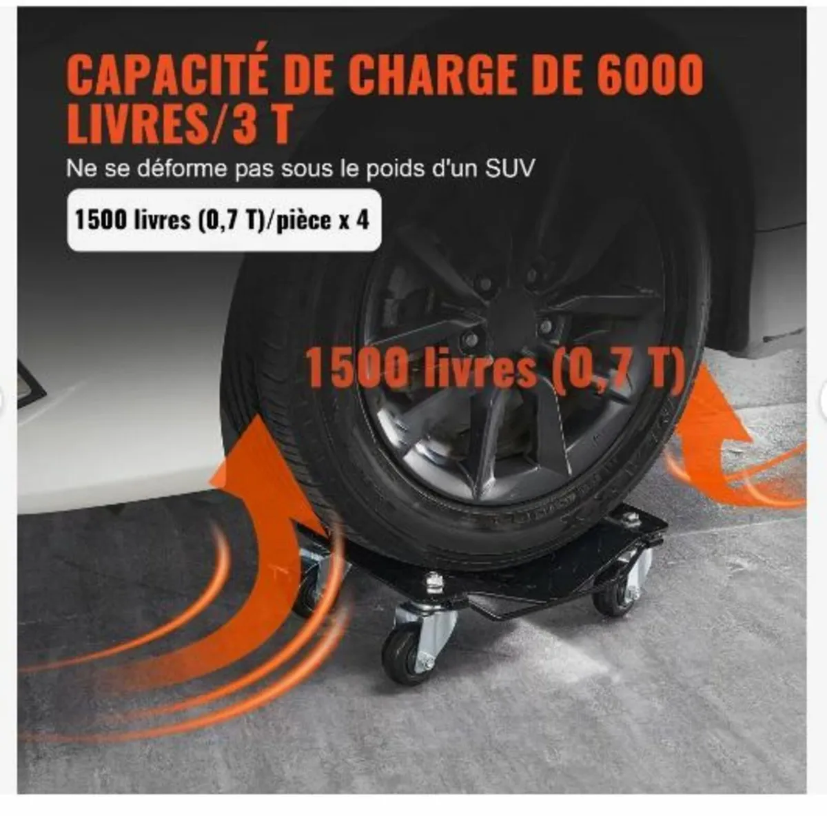 Car Dolly Wheel Tire Dolly 4 PCS Heavy Duty - Image 4