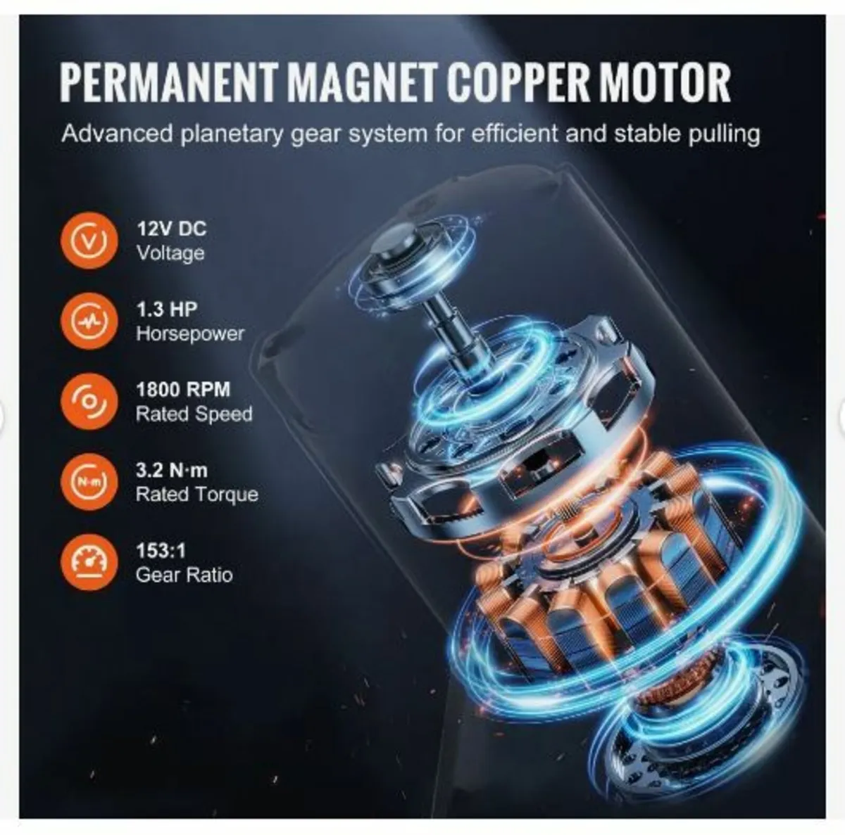 Electric Winch ATV UTV 1814.4 kg Steel - Image 3