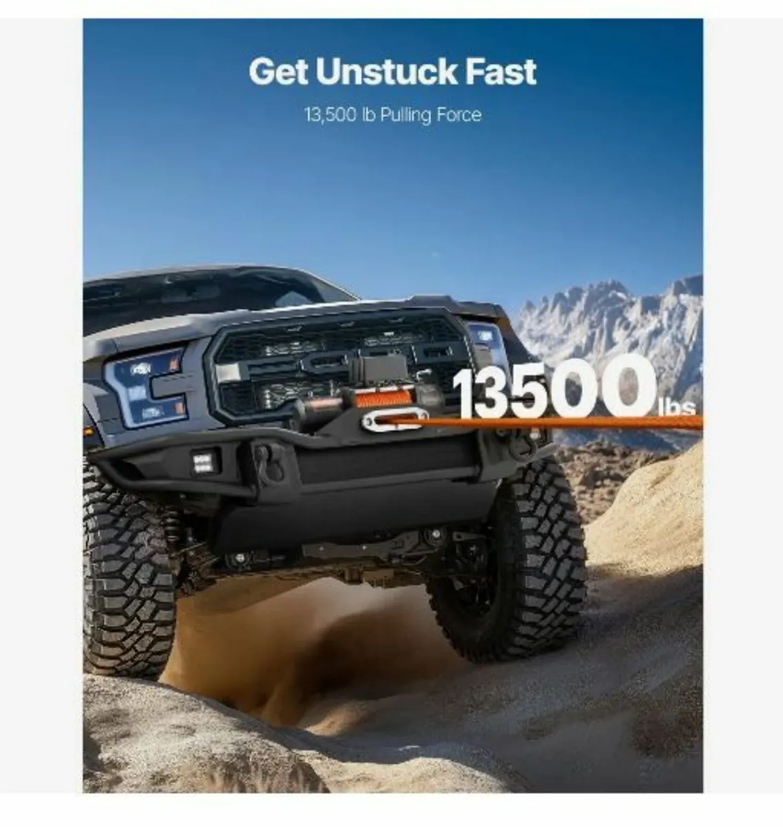 Electric Winch Truck 6123.5 kg Synthetic Rope - Image 3