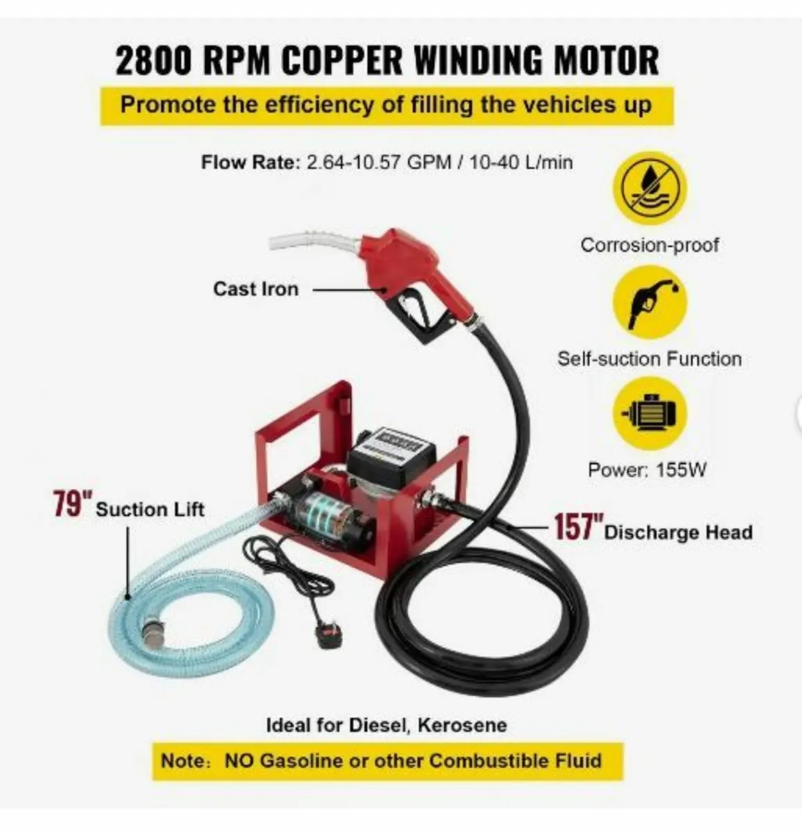 40 L Diesel Pump, Heating Oil Pump - Image 4