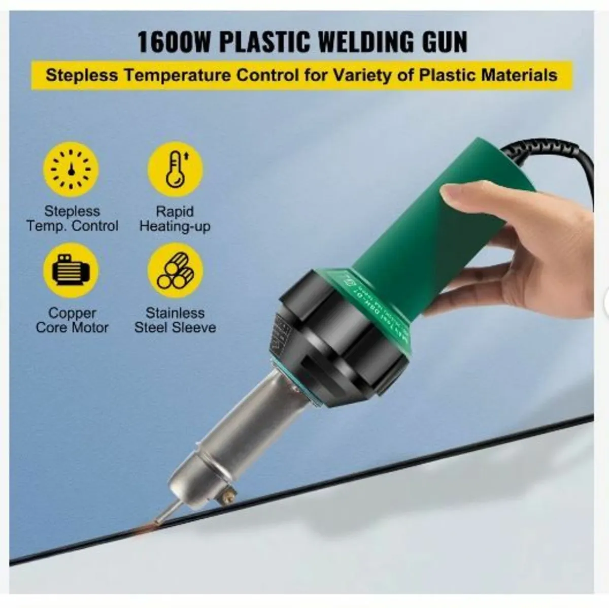 Roofing Welder, 8 Pcs PVC Welding Gun, 1600W - Image 3