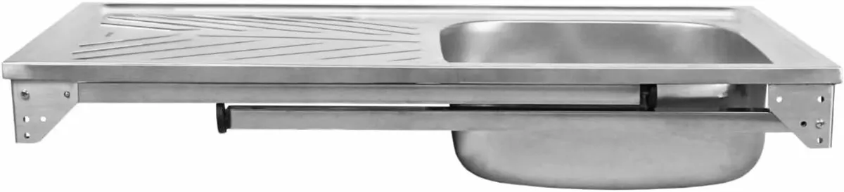 Foldable Stainless Steel Camping Sink with Tap - Image 3