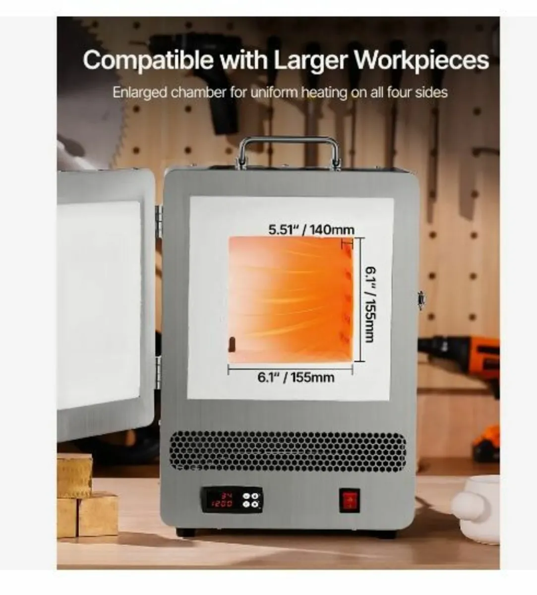 Tabletop Kiln Melter, 1500W Powerful Electric - Image 3